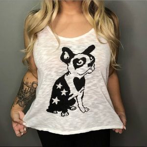 ❌❌ SOLD ❌❌ Black and white dog knit top